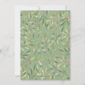 Élégante verdure Invitations de Noël (Dos)