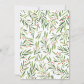 Élégante verdure Invitations de Noël (Dos)