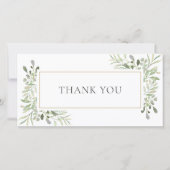 Élégante verdure Mariage Floral Merci (Devant)