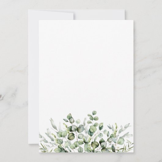 Elégante verdure Mariage Invitations (Dos)