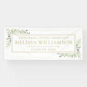 Élégante verdure moderne Bannière de graduation en (Horizontal)