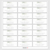 Élégante verdure Moderne Nom d'hôte Étiquette de a (Feuille)