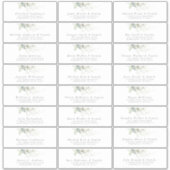 Élégante verdure Moderne Nom d'hôte Étiquette de a (Devant)