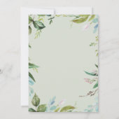 Élégante verdure Nuptiale Brunch Invitation (Dos)