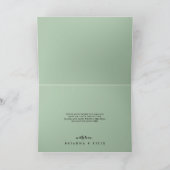 Élégante verdure or plié Merci Mariage (Intérieur)