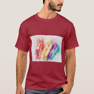 Elegante veren grafische T-shirt