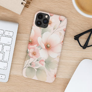 Elegante verfijnde delicate waterverf bloemen iPhone 11 pro max hoesje