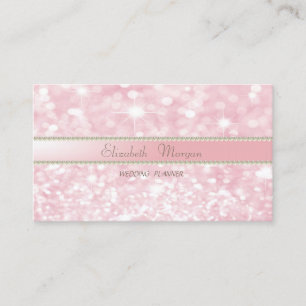 Elegante Verfijnde Moderne Glitter Bokeh,Parels Visitekaartje