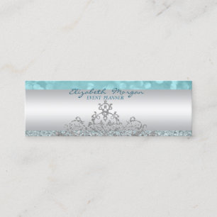 Elegante Verfijnde Moderne Glitterende Bokeh, Kant Mini Visitekaartje