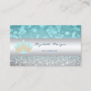 Elegante Verfijnde Moderne Glitterende Bokeh,Lotus Visitekaartje