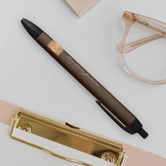 Elegante vergulde naam in schrijfletters voor kant zwarte inkt pen