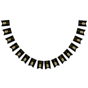 Elegante Verjaardag Goud Wit Birdcage Cabin Sneeuw Vlaggetjes