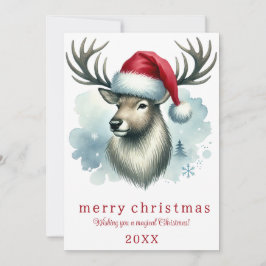 Elegante verjaardag Kaart zonder foto met rendier