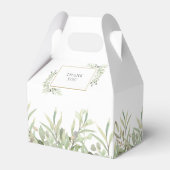 Elegante verjaardags groene bladeren favor box bedankdoosjes (Achterkant)