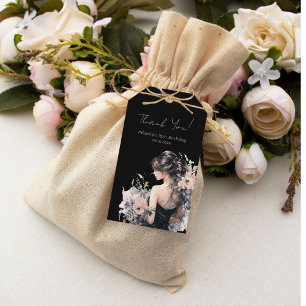 Elegante verjaardagsdank je voor je 18de verjaarda cadeaulabel