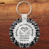 Elegante verjaardagsfeestgunsten, elk jaar, KLEURE Sleutelhanger (Voorkant)