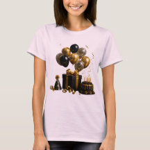 Elegante verjaardagsfeestje T-shirt