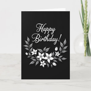 Elegante verjaardagskaart met scriptlettertype kaart
