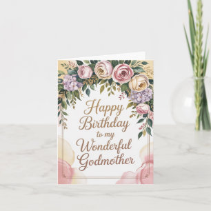 Elegante verjaardagskaart voor de peetmoeder kaart