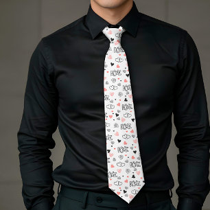 Elegante verjaardagsliefdeslettering heren stropda stropdas