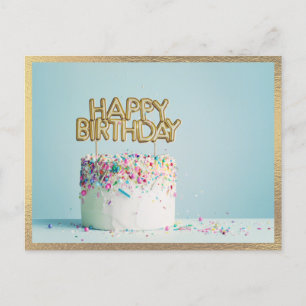Elegante Verjaardagstaart Modern Briefkaart