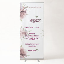Elegante Verjaardagsuitnodiging Roze Bloemen 18e V