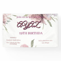 Elegante Verjaardagsuitnodiging Roze Bloemen 18e V