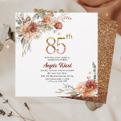 Elegante verjaardagsviering  bloem terracotta gl kaart