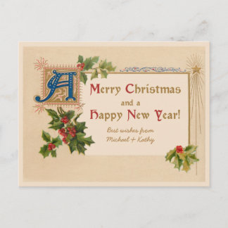 Elegante verlichte kerst briefkaart