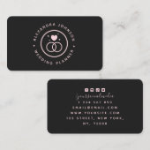 Elegante Verlovingsring Logo Trouw Evenementen Pla Visitekaartje (Voorkant / Achterkant)