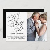 Elegante vernieuwing van huwelijksgeloften uitgest kaart (Voorkant / Achterkant)