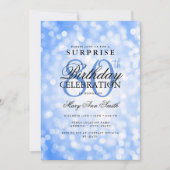 Elegante VERRASSING 80e verjaardag Navy Blue Light Kaart (Voorkant)