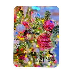 Elegante Versierde Kerstboom Vakantie Magneet