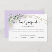 Elégante verte Eucalyptus Mariage carte RSVP (Devant / Derrière)