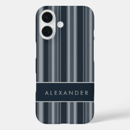 Elegante verticale retro strepen iPhone 16 hoesje
