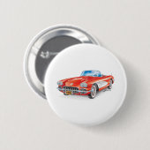 ELEGANTE VETTE AUTO KUNST RONDE BUTTON 5,7 CM (Voorkant /achterkant)