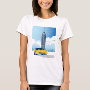 ELEGANTE VETTE AUTO KUNST T-SHIRT