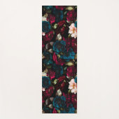 Elegante Vibe Dark Floral Botanical Yogamat (Voorkant)