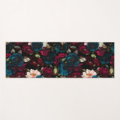 Elegante Vibe Dark Floral Botanical Yogamat (Voorkant (horizontaal))