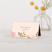Elegante Victoria Blush Waterverf Floral Wedding (Achterkant)