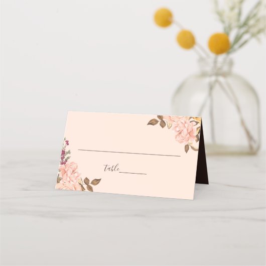 Elegante Victoria Blush Waterverf Floral Wedding (Voorkant)