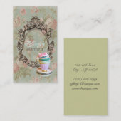 elegante Victoriaans bloemkool Visitekaartje (Voorkant / Achterkant)