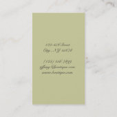 elegante Victoriaans bloemkool Visitekaartje (Achterkant)