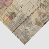 Elegante Victoriaans dame | Bloemen Decoupage Ephe Tissuepapier (Detail)