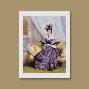 Elegante Victoriaans dame met theekopje - kunst P Poster