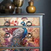 Elegante  Victoriaans Decoupage Boho Peacock Tissuepapier