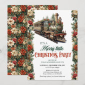 Elegante  Victoriaans kersttrein Kaart (Voorkant / Achterkant)