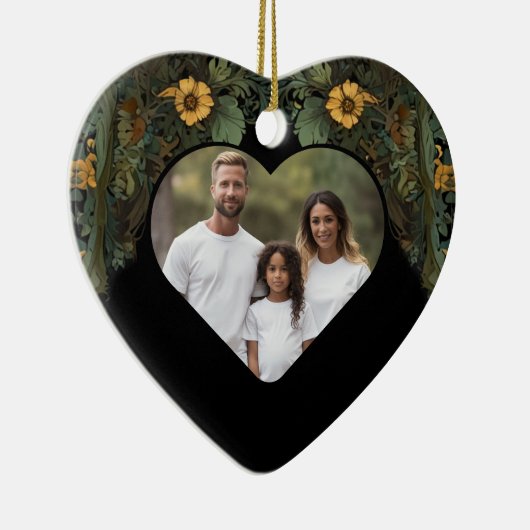 Elegante Victoriaans moody donkergroen goud botani Keramisch Ornament (Rechts)