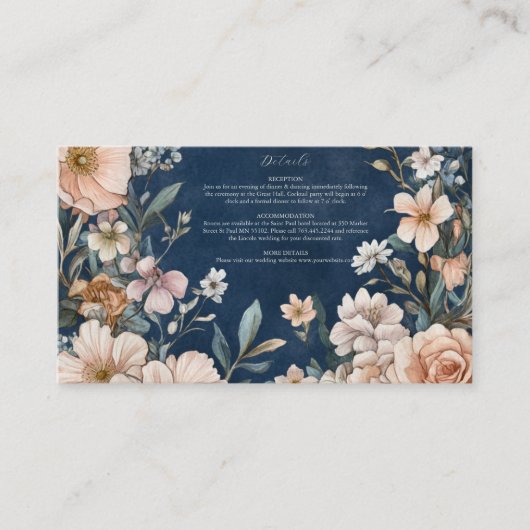 Elegante Victoriaans Royal Elegance bruiloft Informatiekaartje (Voorkant)