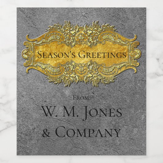 Elegante Victoriaans Stijl Pewter en Gouden Jouw t Wijn Etiket (Enkel label)